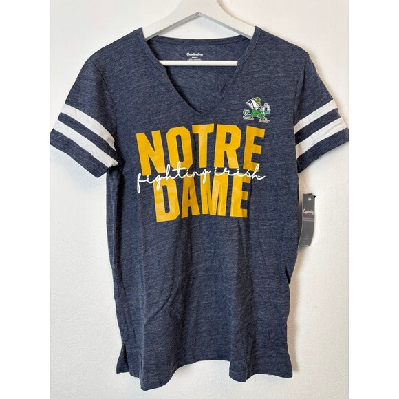 Notre Dame Fighting Irish Shirt women’s small Captivating Vintage Style Vneck - Picture 1 of 6
